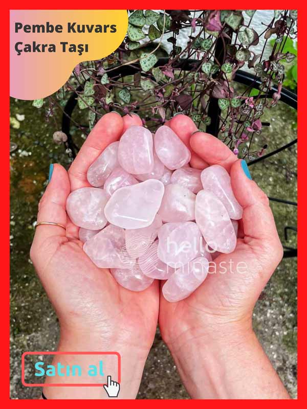 pembe kuvars cakra tasi satin al min