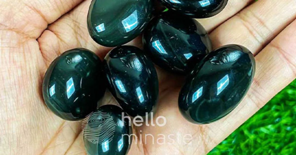 siyah obsidyen taşı doğal taş